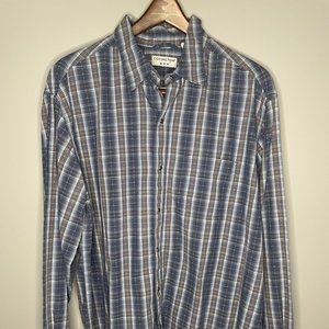 Covington Plaid Shirt. Blue. Long Sleeve. XL, 46-48.
